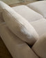 Divano Gala 3 posti con doppia chaise longue beige 210 cm