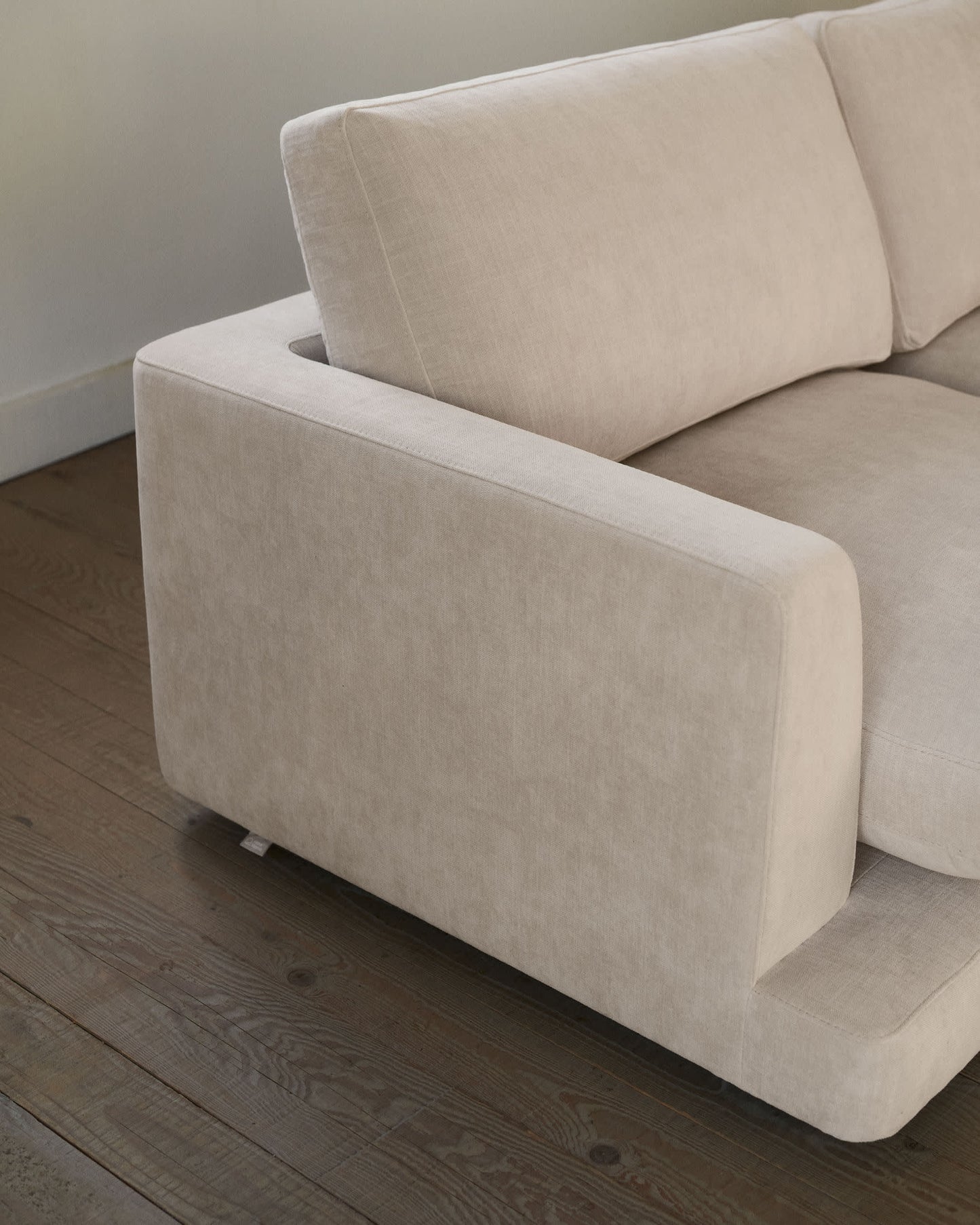 Divano Gala 4 posti con chaise longue sinistra beige 300 cm