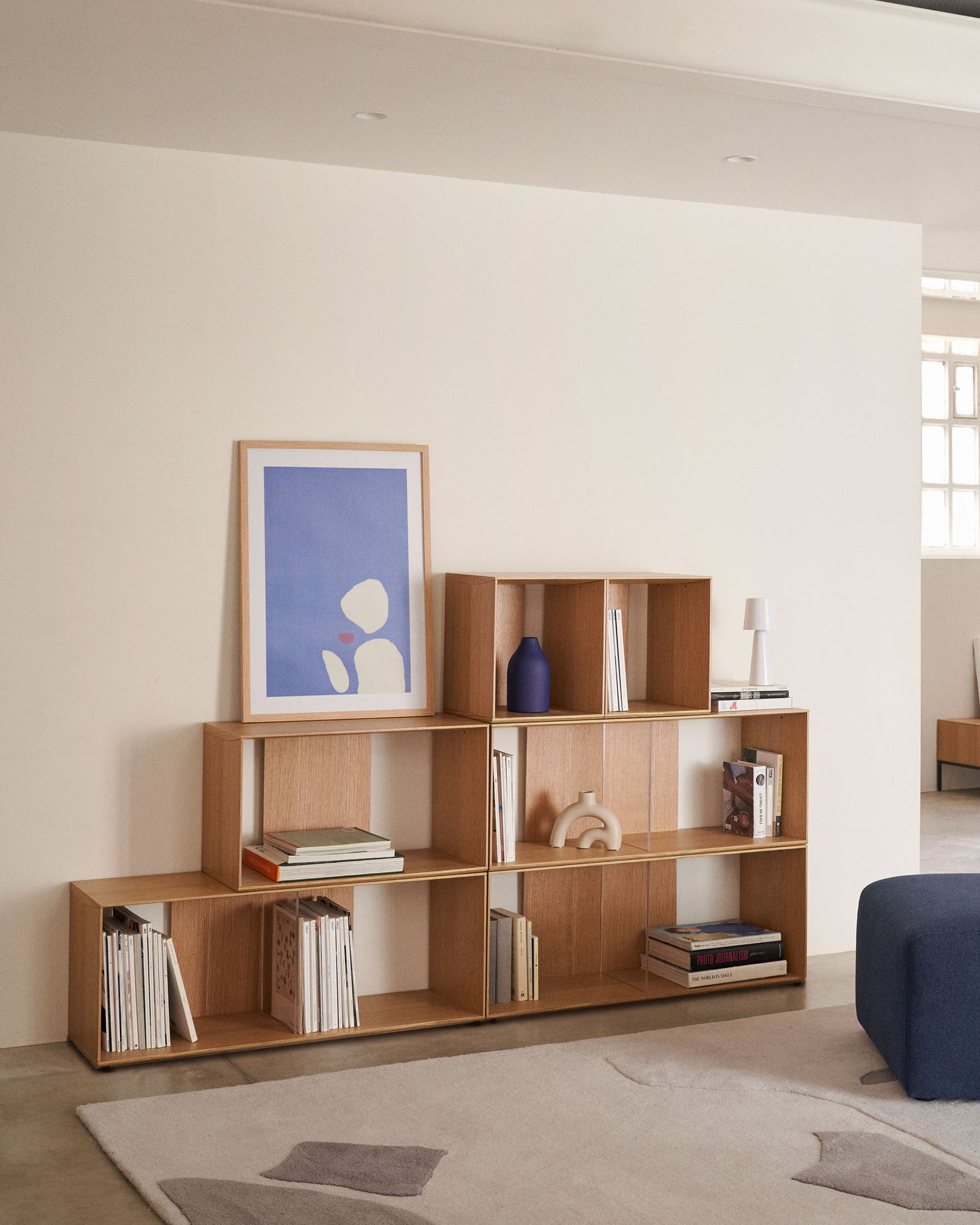 Modulo libreria piccolo Litto impiallacciato rovere 34 x 38 cm