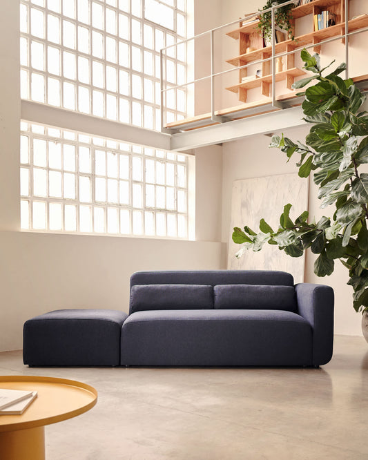 Divano modulare Neom 2 posti blu 244 cm
