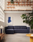 Divano modulare Neom 3 posti chaise longue destra/sinistra blu 263 cm