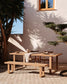 Panca Canadell outdoor in legno massiccio di teak riciclato 210 cm