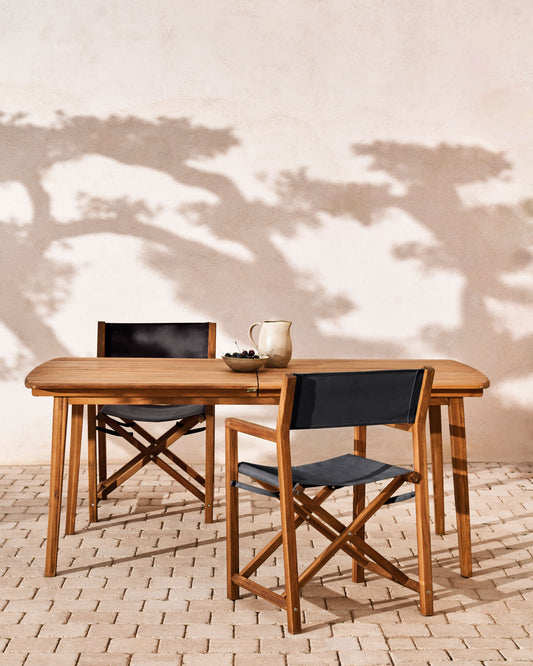 Tavolo allungabile da esterno Thianna in legno massello di acacia 180 (240) x 90 cm