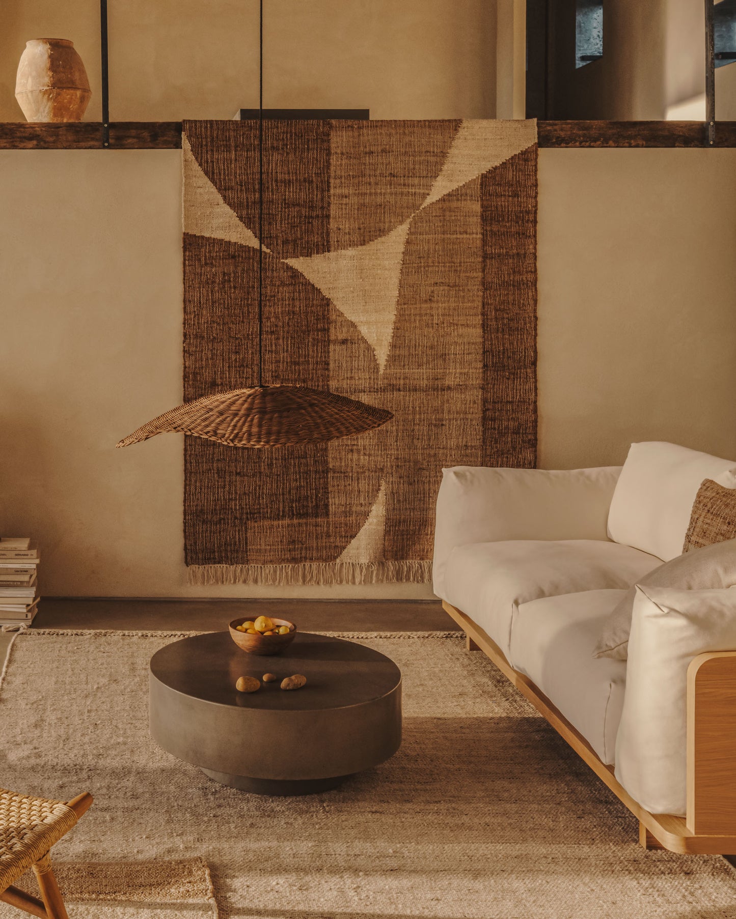 Paralume per lampada da soffitto Bisbal in rattan finitura naturale Ø 80 cm