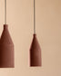 Lampada da soffitto Peralta in metallo verniciato color terracotta Ø 15 cm