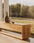 Mobile TV Alguema 3 cassetti impiallacciato rovere finitura naturale 200 x 51 cm