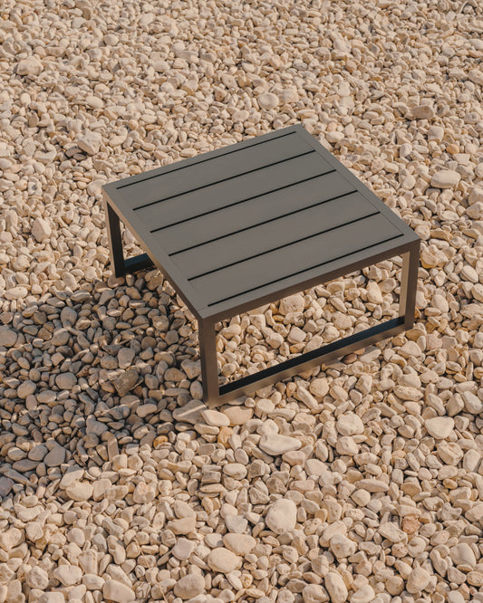 Tavolino da esterno Comova in alluminio nero 60 x 60 cm