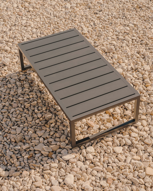 Tavolino da esterno Comova in alluminio nero 60 x 114 cm