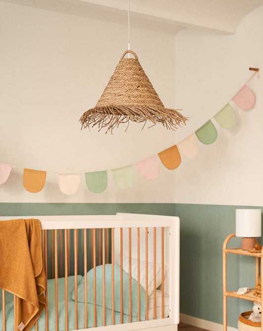 Paralume per lampada da soffitto Fonteta in fibre naturali finitura naturale Ø 40 cm