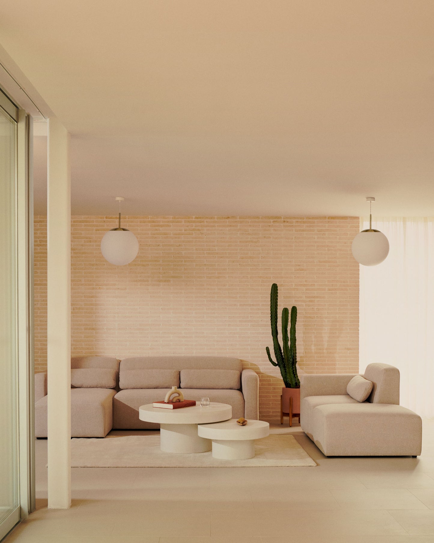 Divano modulare Neom 1 posto beige 169 cm