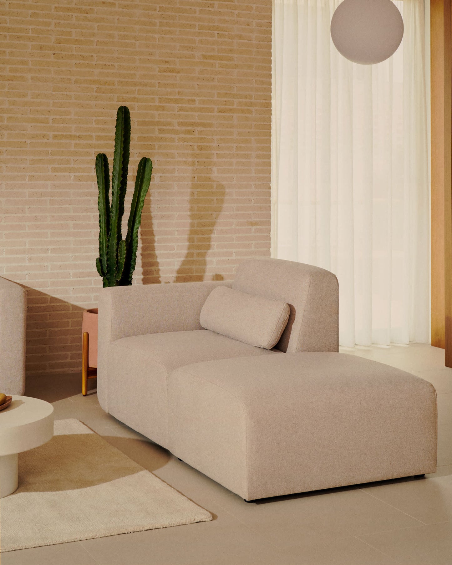 Divano modulare Neom 1 posto beige 169 cm