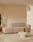 Divano modulare Neom 2 posti beige 244 cm