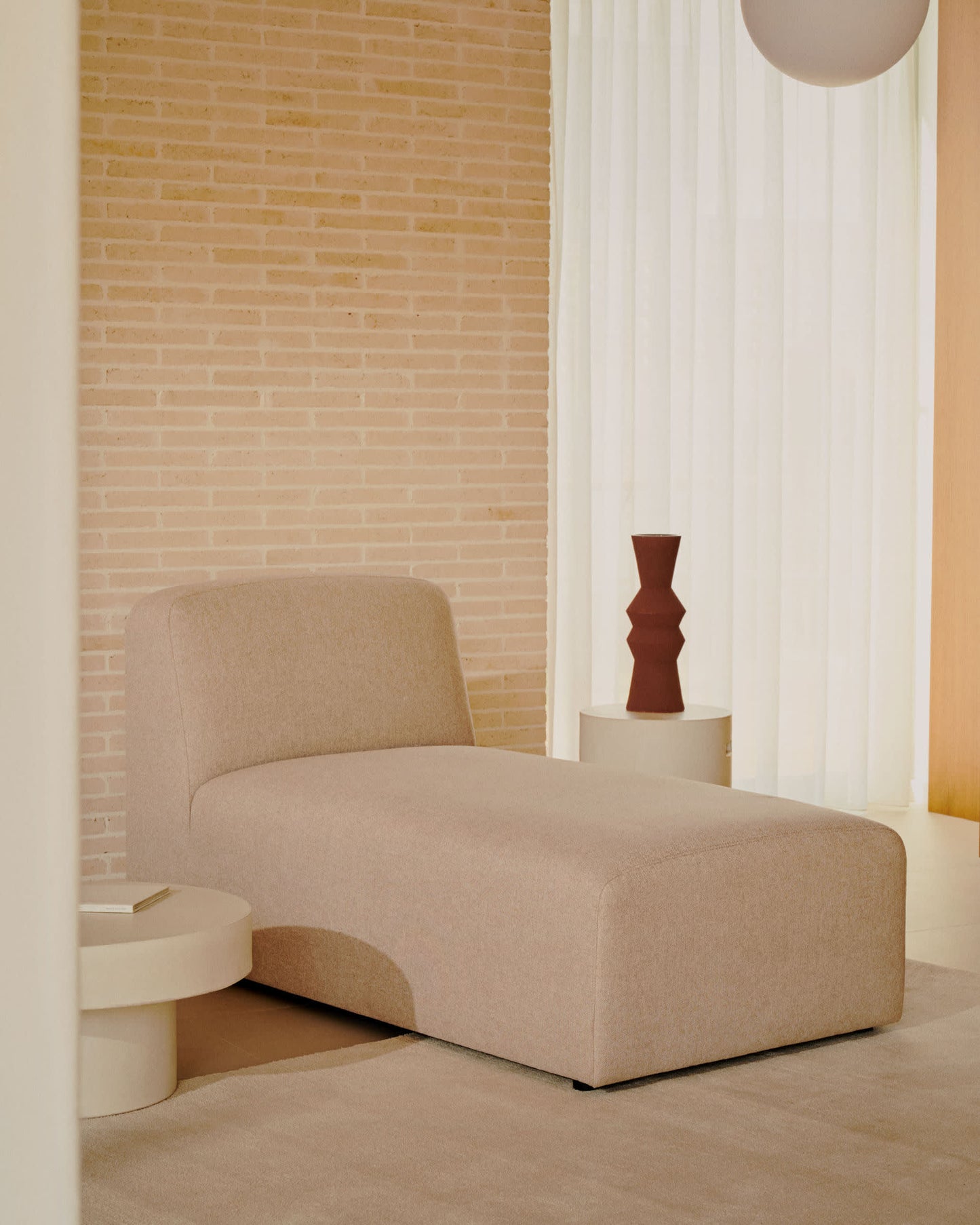 Modulo Neom chaise longue beige 152 x 75 cm FSC Mix Credit