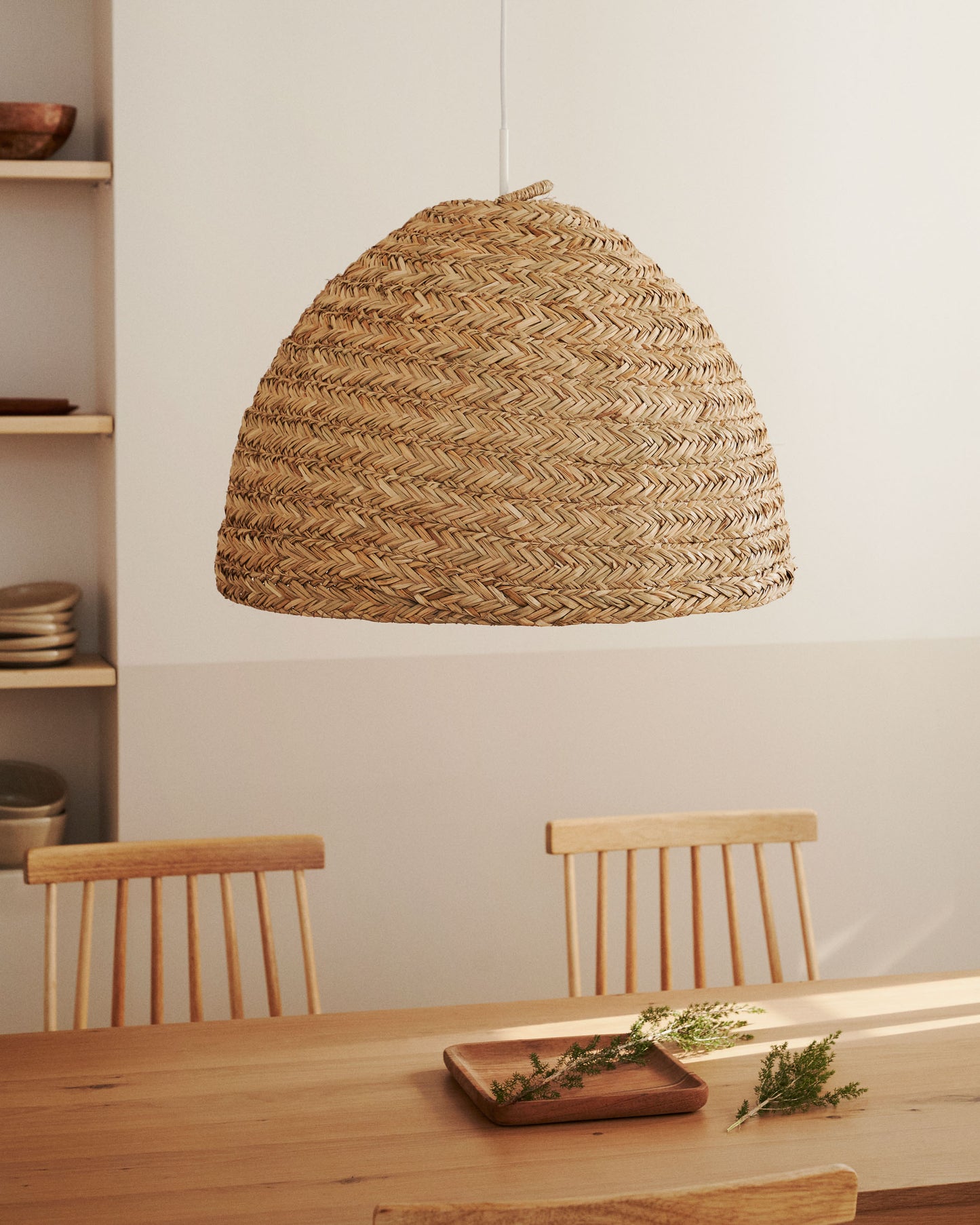 Paralume per lampada da soffitto Fonteta in fibre naturali finitura naturale Ø 60 cm