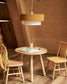 Lampada da soffitto Bianella in cotone e velluto senape Ø 40 cm