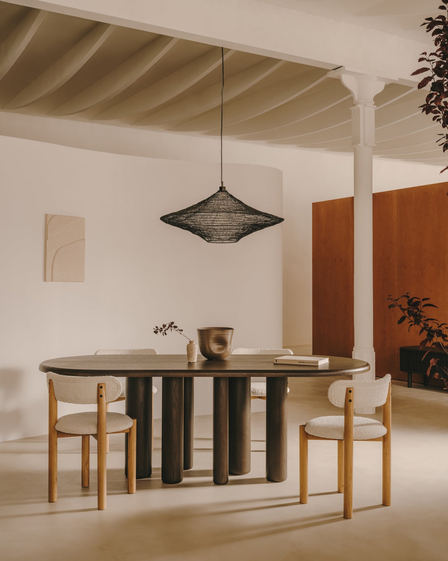 Lampadario Makai di metallo con finitura in nero Ø 87 cm