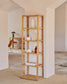 Libreria Maymai con struttura in legno massiccio di rovere 60 x 193 cm