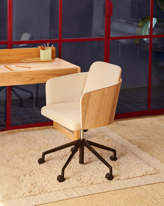 Tappeto Marely in lana beige 160 x 230 cm