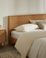 Letto Lenon in legno e rovere impiallacciato per materasso 180 x 200 cm FSC MIX Credit