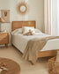 Letto Lenon in legno e rovere impiallacciato per materasso 200 x 90 cm