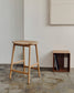 Sgabello Enit in corda di carta beige e legno massiccio di rovere rifinitura naturale 65 cm