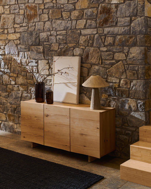 Lampada da tavolo Renee di iuta naturale