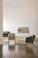 Poltrona Brida beige e gambe in acciaio con finitura nera