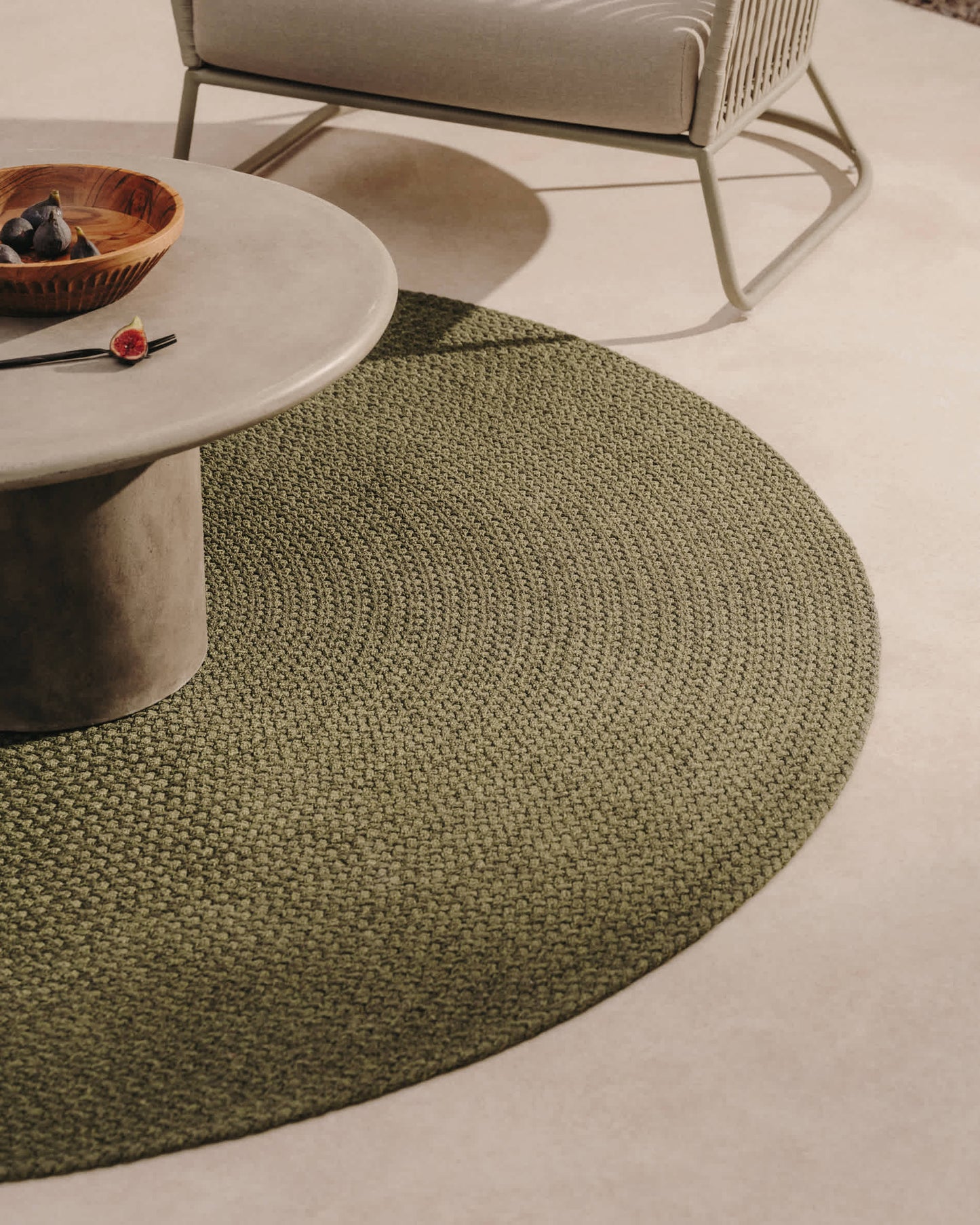 Tappeto rotondo Despas in fibre sintetiche verde Ø 200 cm