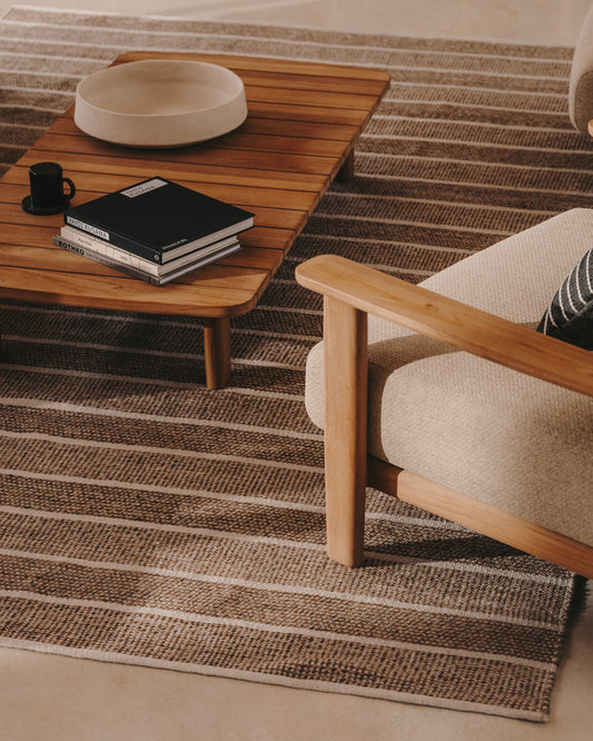 Tappeto Desni 100% PET beige 200 x 300 cm