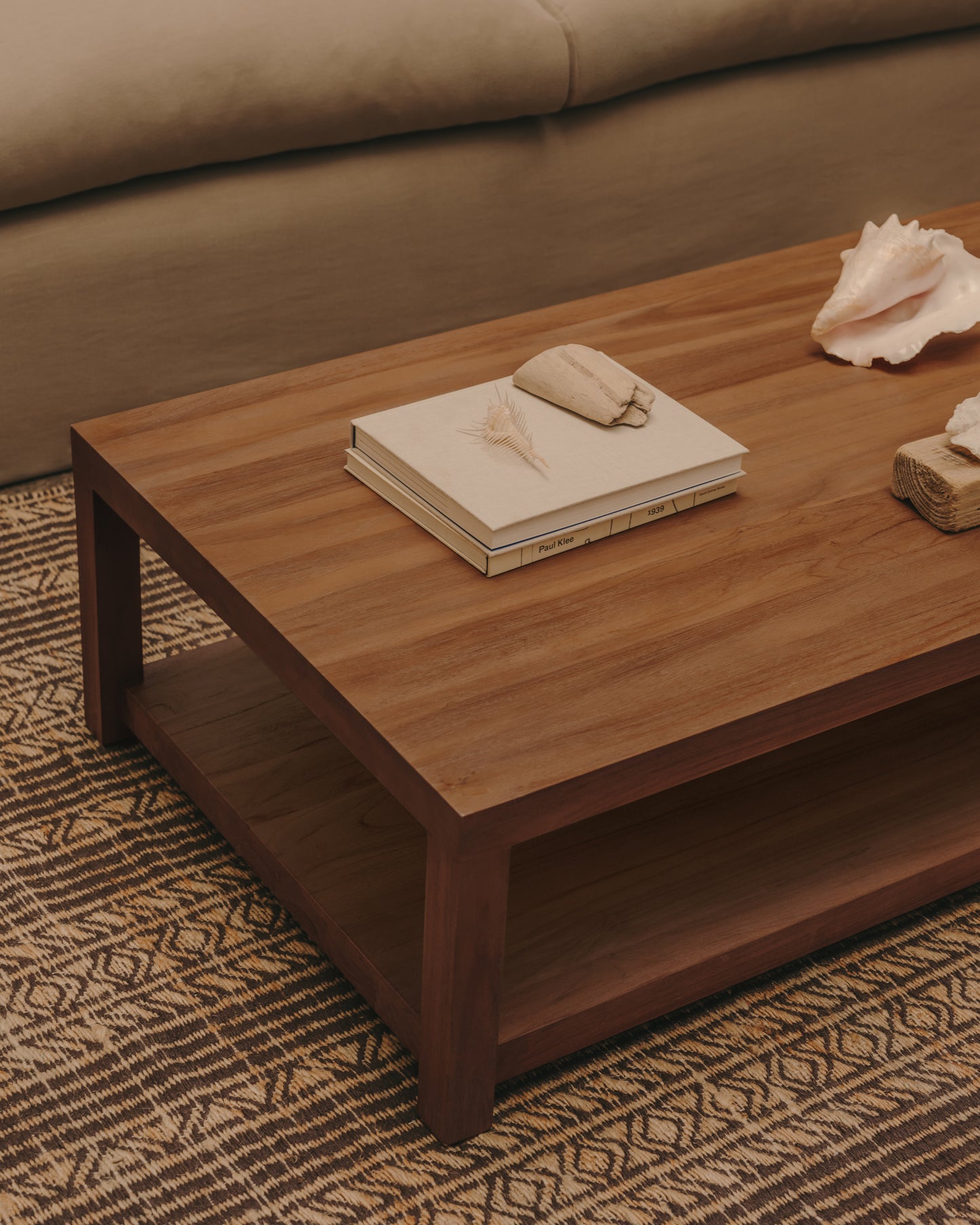 Tavolino da salotto Sashi in legno massiccio di teak 150 x 70 cm