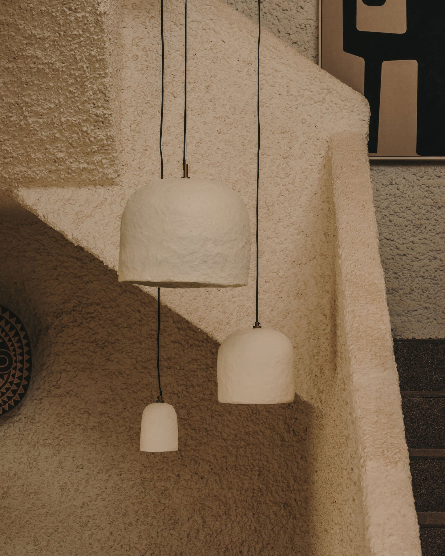 Lampada da soffitto Calvia in cartapesta bianca Ø 34,5 cm