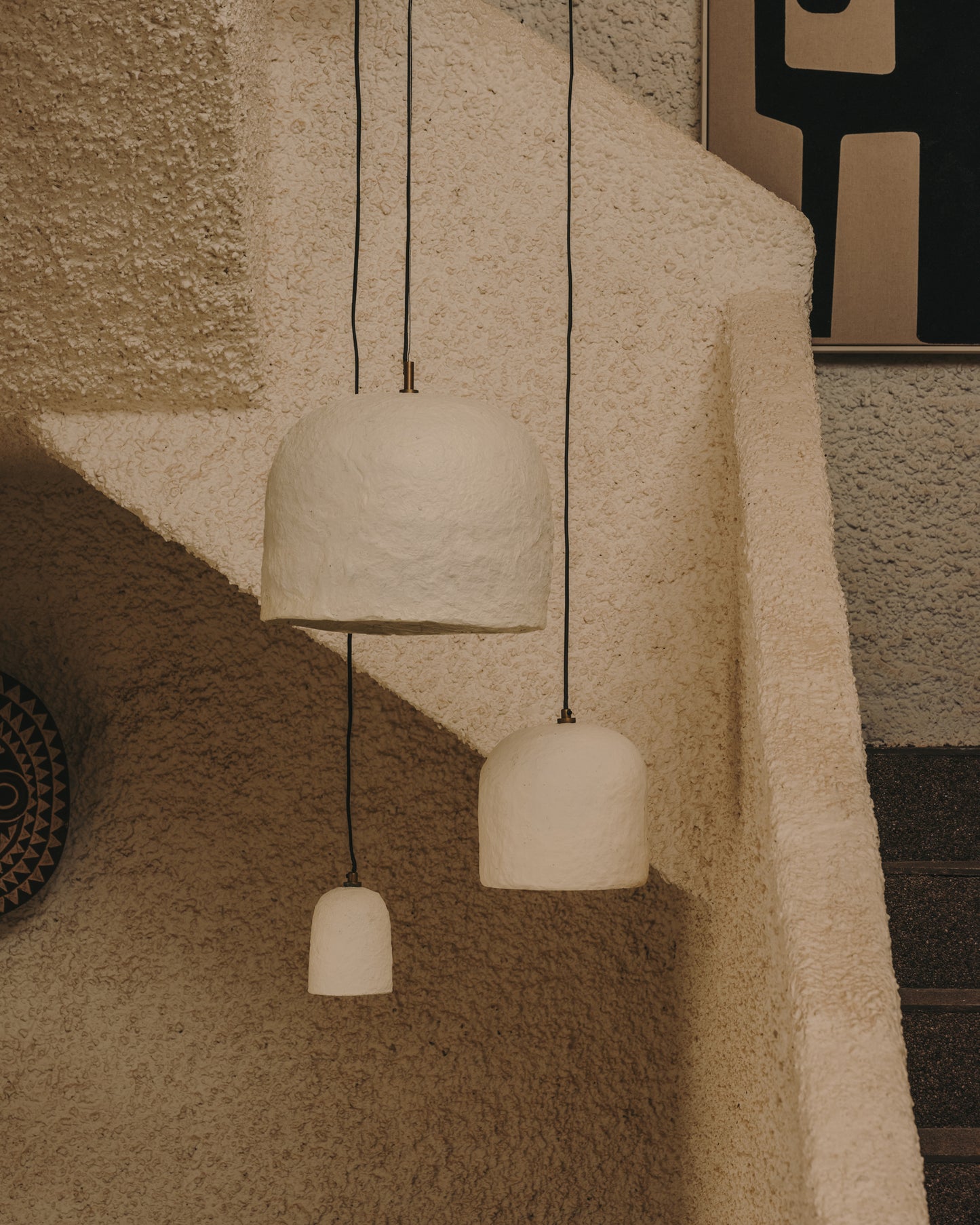 Lampada da soffitto Calvia in cartapesta bianca Ø 34,5 cm