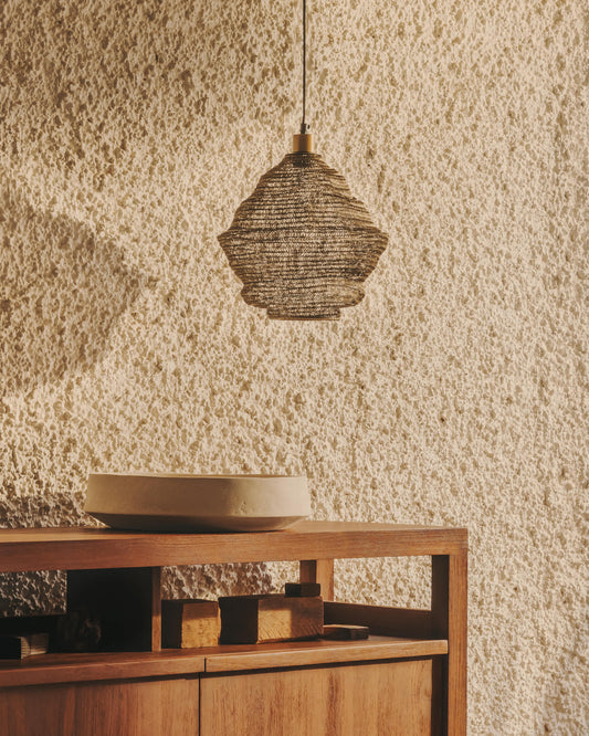 Lampada da soffitto Sarraco in metallo dorato Ø 30 cm