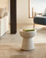 Tavolino da appoggio Pada in terrazzo bianco Ø 40 cm
