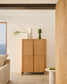Credenza alta Salaya in compensato di frassino 100 x 134 cm