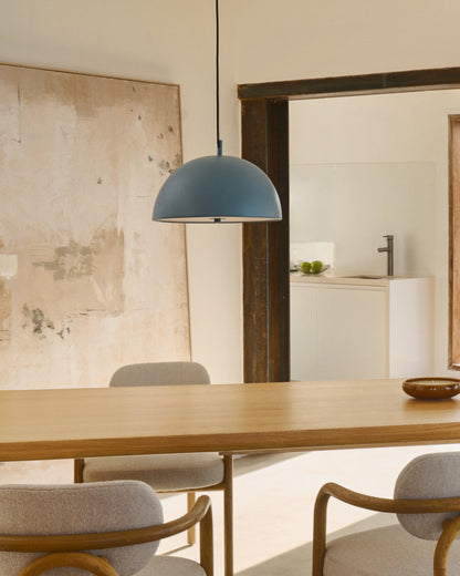 Lampada da soffitto Catlar in metallo con finitura in blu Ø 40 cm