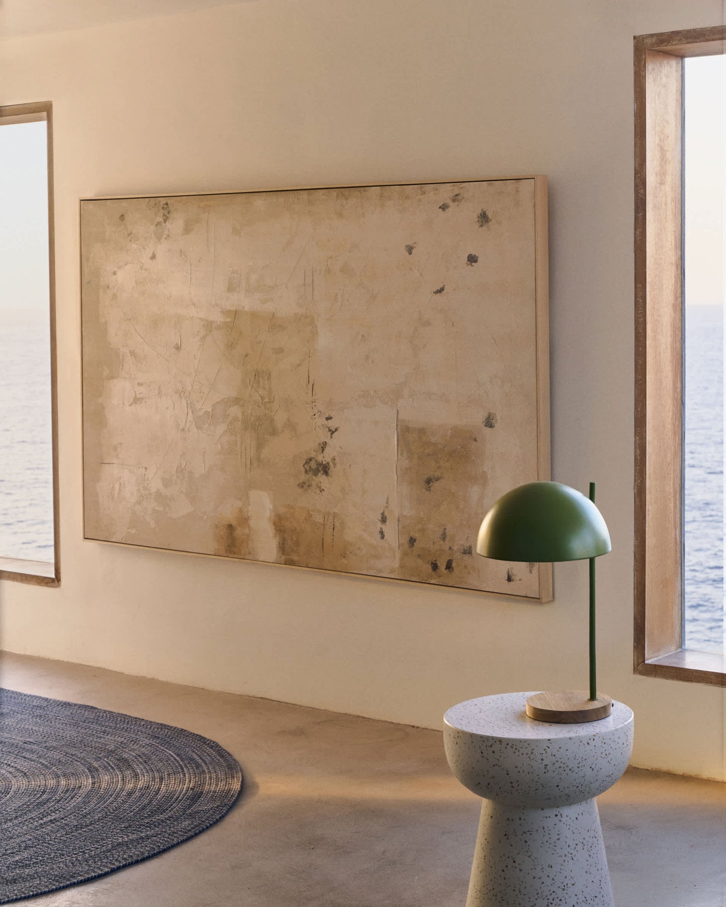 Quadro astratto Silpa beige scuro 200 x 120 cm