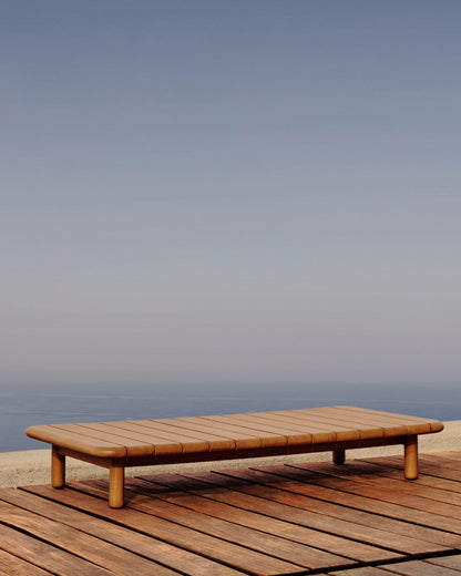 Tavolino da salotto Turqueta in legno massiccio di teak 140 x 70 cm