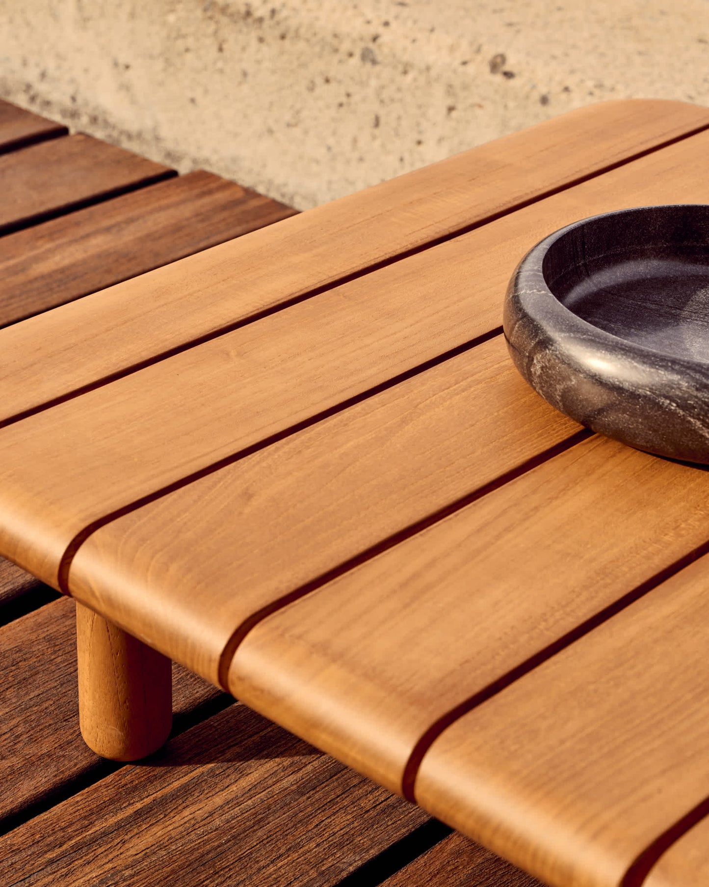 Tavolino da salotto Turqueta in legno massiccio di teak 140 x 70 cm