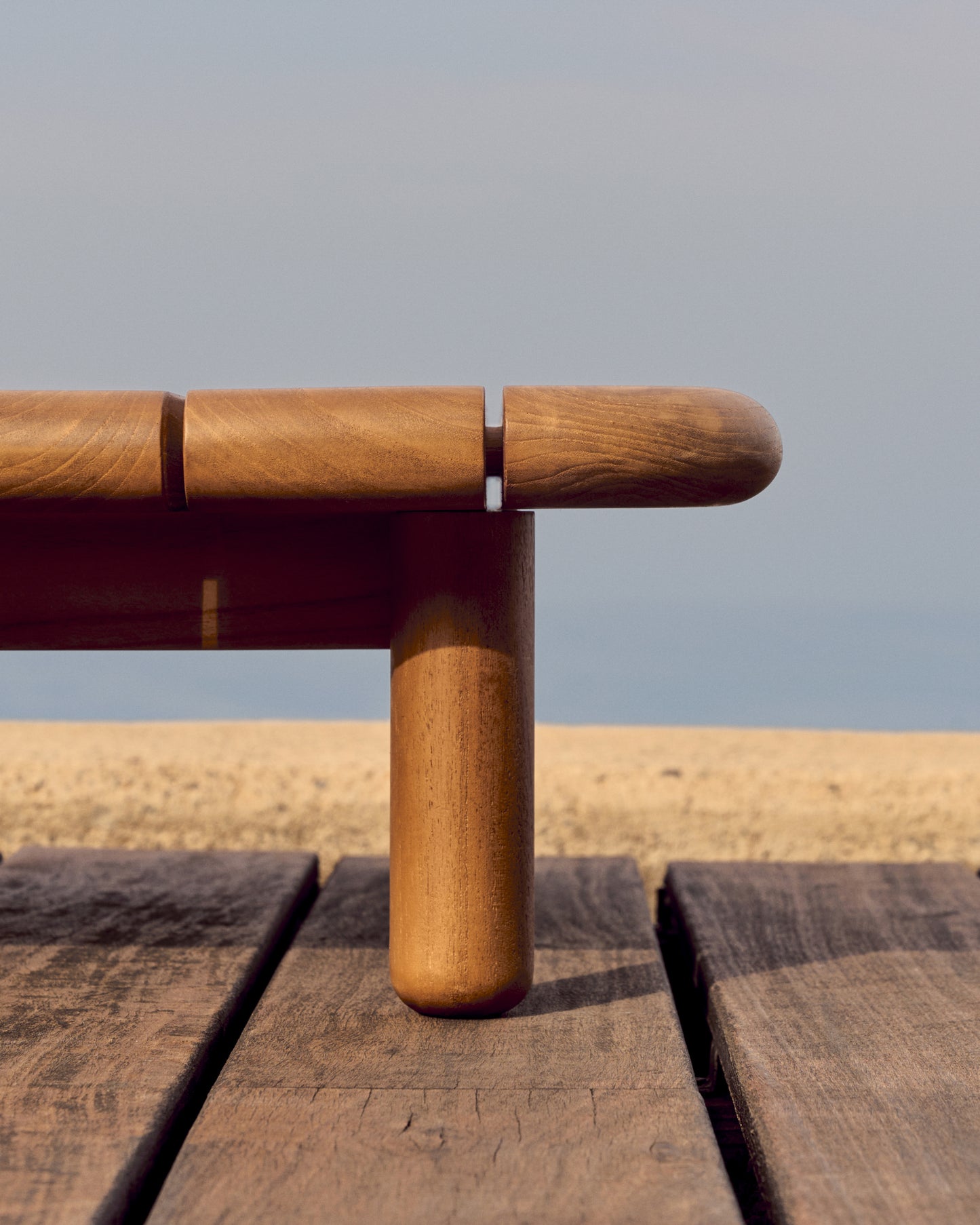 Tavolino da salotto Turqueta in legno massiccio di teak 140 x 70 cm