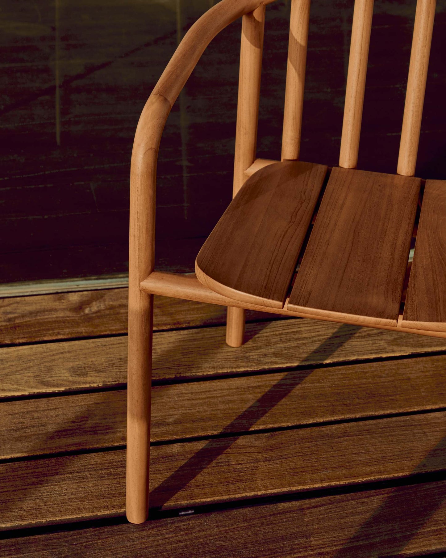 Sedia impilabile da esterno Turqueta in legno massiccio di teak FSC 100%