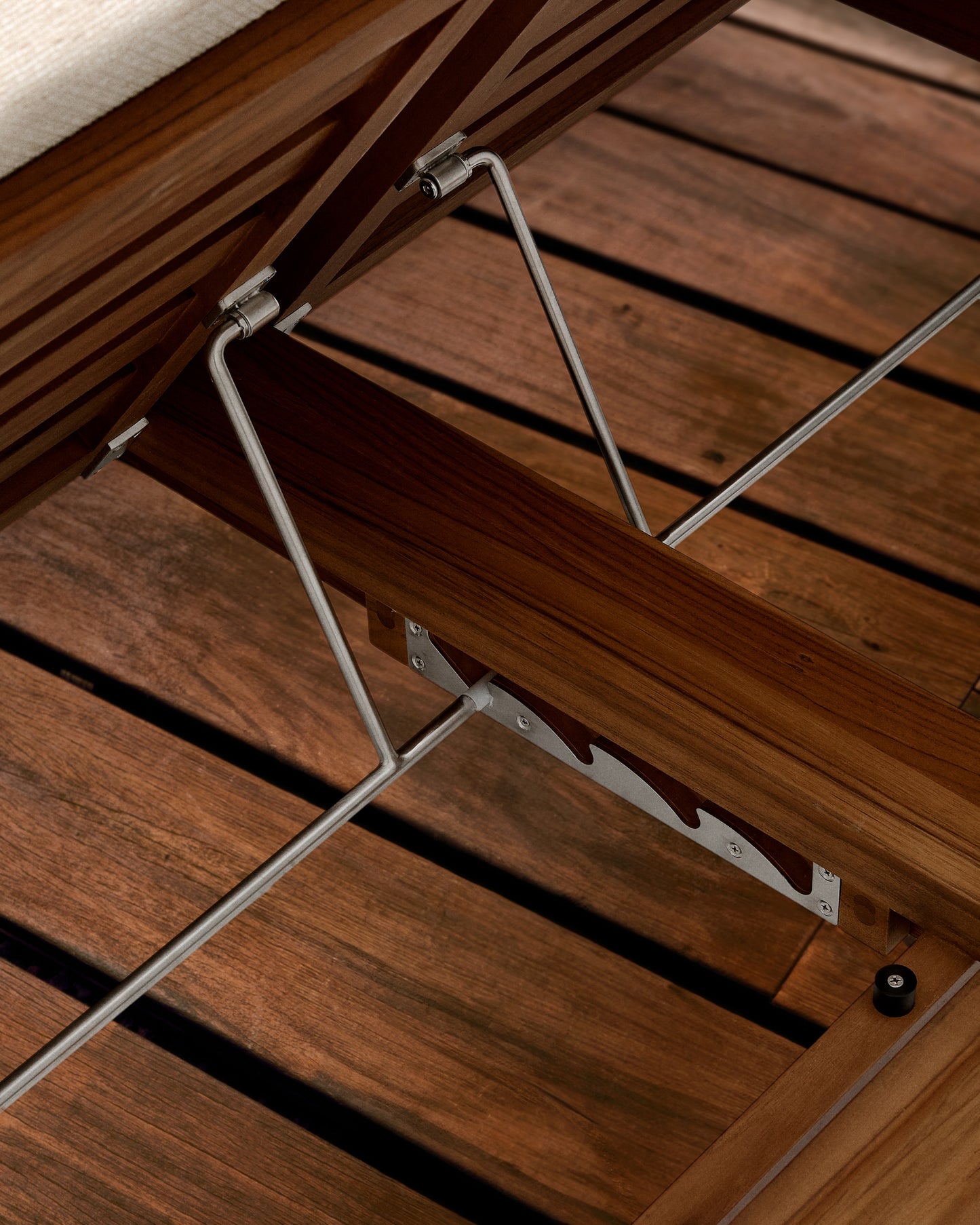 Lettino doppio Turqueta in legno massiccio di teak