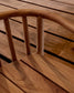 Sgabello da esterno Turqueta in legno massiccio di teak FSC al 100%, altezza 65 cm