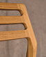 Sedia Cudia sfoderabile ciniglia beige legno massiccio di rovere naturale