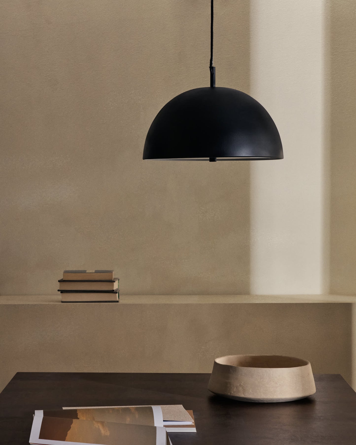 Lampada da soffitto Catlar in metallo con finitura in nero Ø 40 cm