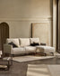 Divano Galene 3 posti con chaise longue destro beige 254 cm