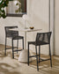Sgabello da esterno Culip in corda e alluminio grigio 65 cm