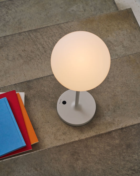 Lampada da tavolo da esterno Dinesh in allumium grigio 40 cm