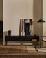 Mobile TV Lenon 2 sportelli in legno massello e impiallacciatura di rovere nero 200x55 cm