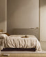 Set Simmel copripiumino e federe di misto lino colore grigio per letto 150 cm